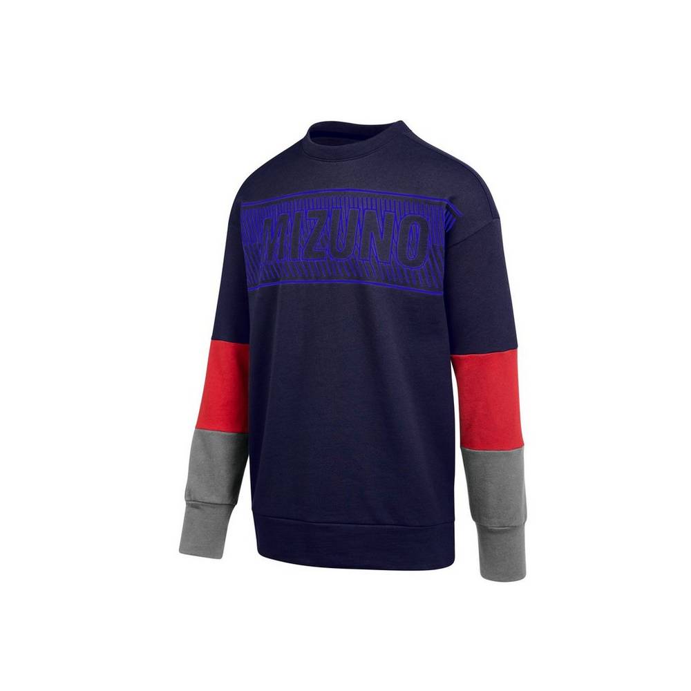 Mizuno Women's MZ1 Tokyo Fleece Crew Tops Navy (530055-VBC)